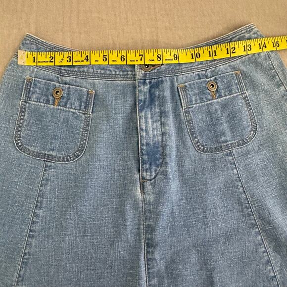Vintage Liz Claiborne linen/cotton denim look skirt - Picture 9 of 10